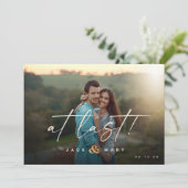 Minimalistisch Botanisch Save the Date mit Foto (Stehend Vorderseite)