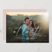 Minimalistisch Botanisch Save the Date mit Foto (Vorne/Hinten)