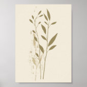 Minimalistisch Botanischer Boho Poster (Vorne)