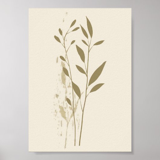 Minimalistisch Botanischer Boho Poster (Vorne)