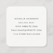 Minimalistisch (braun) quadratische visitenkarte (Rückseite)