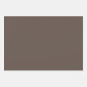 Minimalistisch braun solide schlichte moderne eleg geschenkpapier set (Vorderseite 3)