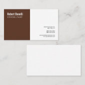 Minimalistisch-braun-Weiß-Moderne Visitenkarte (Vorne/Hinten)