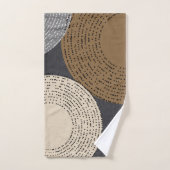 Minimalistisch-braune graue Kreise Badhandtuch Set (Handtuch)