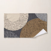 Minimalistisch-braune graue Kreise Badhandtuch Set (Handtuch)