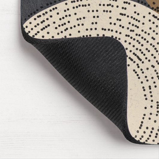 Minimalistisch-braune graue Kreise Mousepad (Ecke)