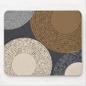 Minimalistisch-braune graue Kreise Mousepad (Vorne)