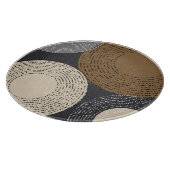 Minimalistisch-braune graue Kreise Schneidebrett (Ecke)