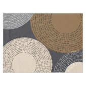 Minimalistisch-braune graue Kreise Tischdecke (Vorderseite (Horizontal))