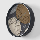 Minimalistisch-braune graue Kreise Uhr (Winkel)