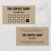 Minimalistisch-braune Kraftsäule, einfache schwarz Treuekarte (Vorne/Hinten)