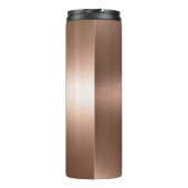 Minimalistisch-braune Rose Monogram-Thermischer Tu Thermosbecher (Rückseite)