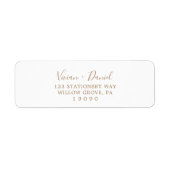 Minimalistisch-braune Rücksendeadresse (Vorne)