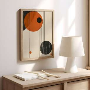 Minimalistisch-braune und beige Geometrie Poster