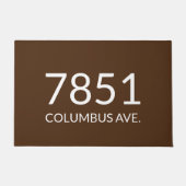 Minimalistisch-braune und weiße, elegante Türmatte (Vorderseite)