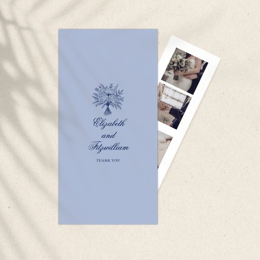 Minimalistisch Bridal Bouquet Foto Booth Holder Dankeskarte