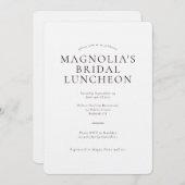 Minimalistisch Bridal Luncheon Luxury Linen Einlad Einladung (Vorne/Hinten)