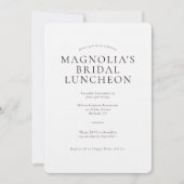 Minimalistisch Bridal Luncheon Luxury Linen Einlad Einladung (Vorderseite)