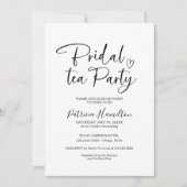 Minimalistisch Bridal Tea Party Einladung (Vorderseite)