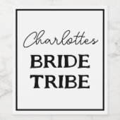 Minimalistisch-Bride-Stamm-Junggeselinnen-Abschied Weinetikett (Einzelnes Label)