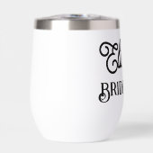 Minimalistisch Bridesmaid Edelstahlweintummeln (Vorderseite)