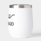 Minimalistisch Bridesmaid Edelstahlweintummeln (Rückseite)