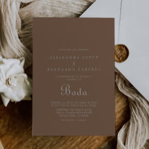 Minimalistisch Brown Abend Boho Boda Wedding