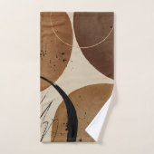 Minimalistisch Brown Abstrakt Badhandtuch Set (Handtuch)