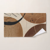 Minimalistisch Brown Abstrakt Badhandtuch Set (Handtuch)