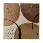 Minimalistisch Brown Abstrakt Fliese (Vorderseite)