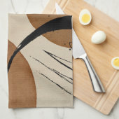 Minimalistisch Brown Abstrakt Geschirrtuch (Viertel Falte)