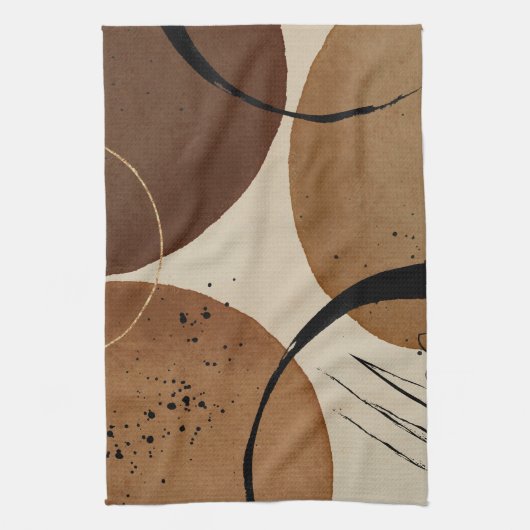 Minimalistisch Brown Abstrakt Geschirrtuch (Vertikal)