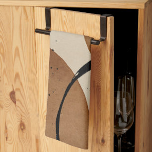 Minimalistisch Brown Abstrakt Geschirrtuch