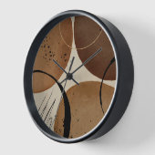 Minimalistisch Brown Abstrakt Uhr (Winkel)