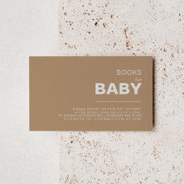 Minimalistisch Brown Baby Showbuchanfrage Begleitkarte