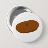 Minimalistisch Brown Beret French Hat Button (Vorne & Hinten)