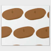 Minimalistisch Brown Beret French Hat Geschenkpapier (Flach)