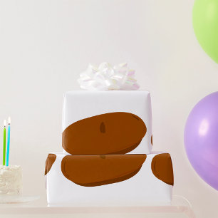 Minimalistisch Brown Beret French Hat Geschenkpapier