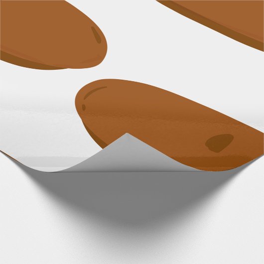 Minimalistisch Brown Beret French Hat Geschenkpapier