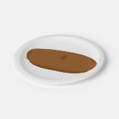 Minimalistisch Brown Beret French Hat Pappteller (Schrägansicht)