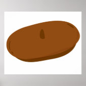 Minimalistisch Brown Beret French Hat Poster (Vorne)