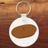 Minimalistisch Brown Beret French Hat Schlüsselanhänger (Vorderseite)