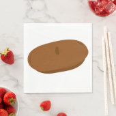 Minimalistisch Brown Beret French Hat Serviette (Beispiel)