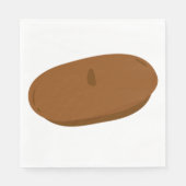 Minimalistisch Brown Beret French Hat Serviette (Vorderseite)