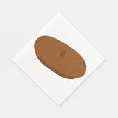 Minimalistisch Brown Beret French Hat Serviette (Ecke)
