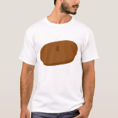 Minimalistisch Brown Beret French Hat T-Shirt (Vorderseite)