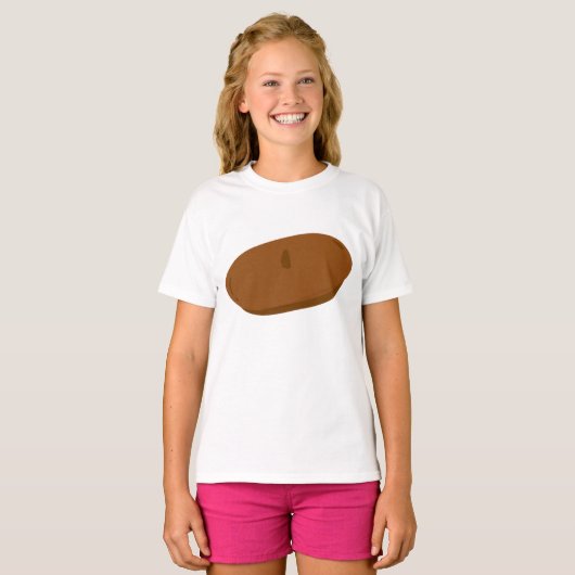 Minimalistisch Brown Beret French Hat T-Shirt (Vorne ganz)