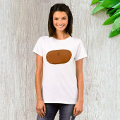 Minimalistisch Brown Beret French Hat T-Shirt