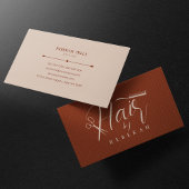 Minimalistisch Brown Biege Muster Friseursalon Visitenkarte
