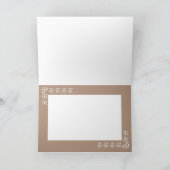 Minimalistisch Brown Birthday Card Dankeskarte (Innenseite)